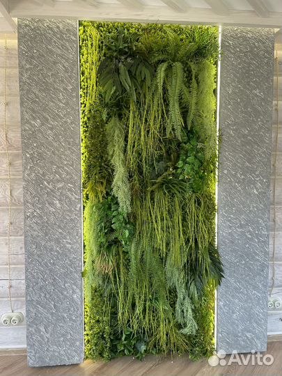 Панно из искусственных растений, ботанические копи