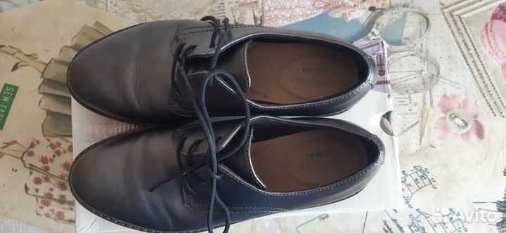 Продам женские кожаные дерби Clarks 37р