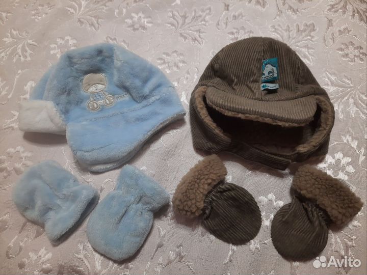 Шапка утепленная с варежками