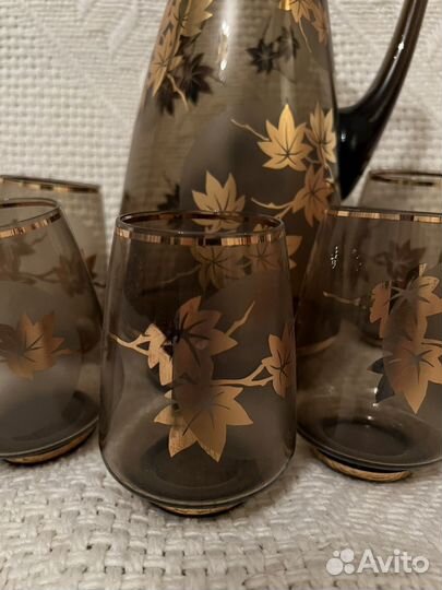 Рюмки, бокалы СССР (Bohemia), кувшин с бокалами