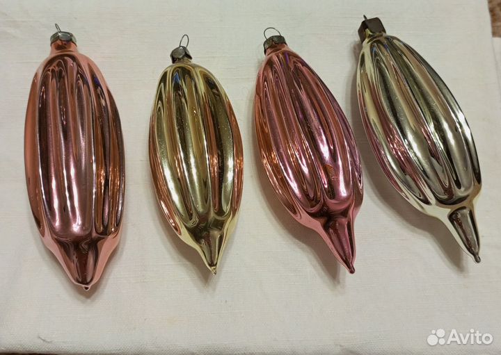 Елочные игрушки. СССР. Глинка. Сосульки. Подвески