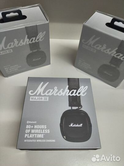 Marshall Major 4 IV беспроводные наушники чёрные