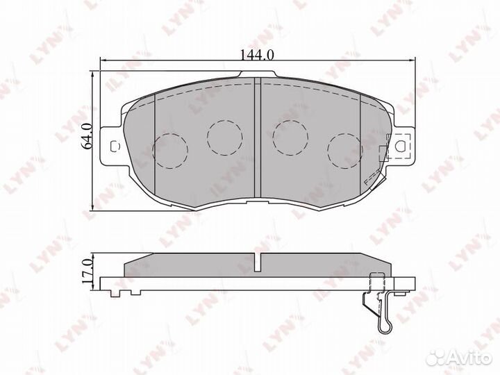 Колодки тормозные передние lexus GS300 93-05/IS200