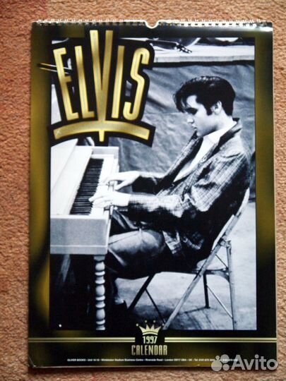 Календарь настенный перекид. Elvis Presley1997 г