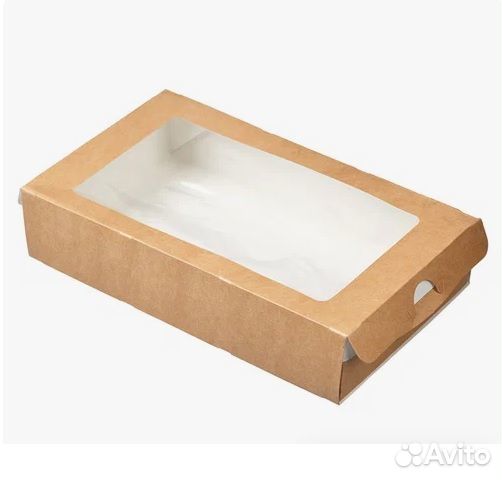 Крафтовые коробки с окошком