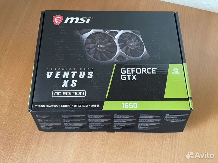 Продается видеокарта MSI GeForce GTX 1650