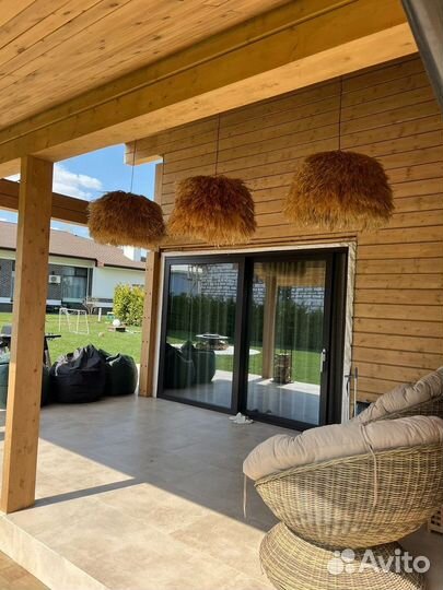 Плетеный абажур