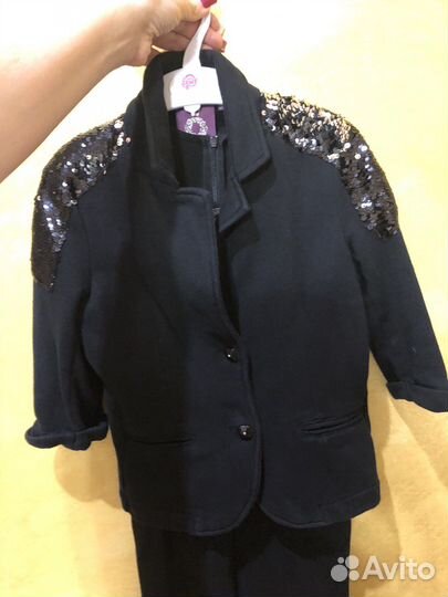 Костюм брюки пиджак для девочки 140