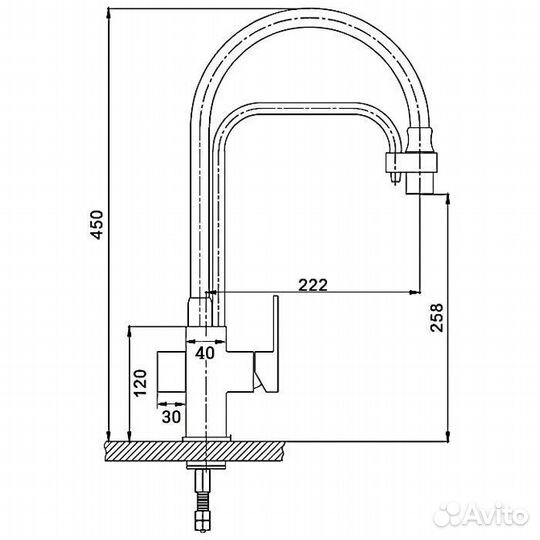 Смеситель для кухни с гибким изливом Gappo G4398-4