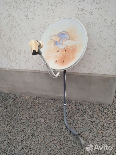 Комплект триколор. Приёмник и антенна. Б/у