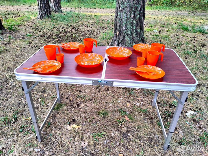 Стол складной усиленный со стульями