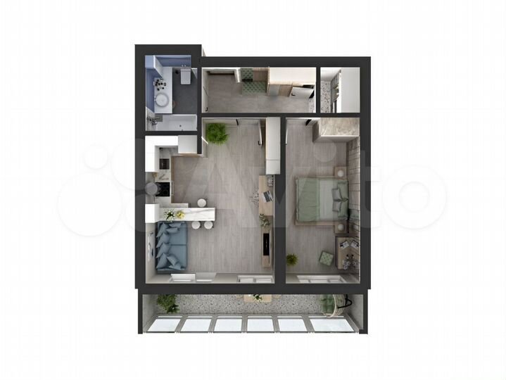 2-к. квартира, 47,5 м², 4/25 эт.