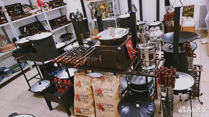 Мангал с печью под казан