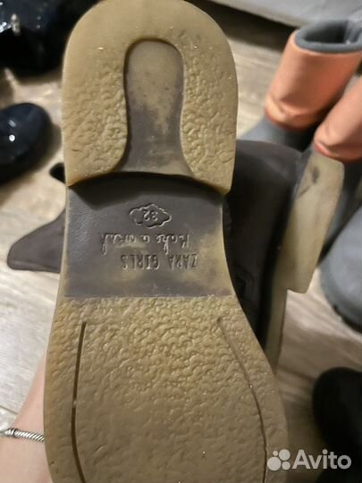 Сапоги zara 32 кожа
