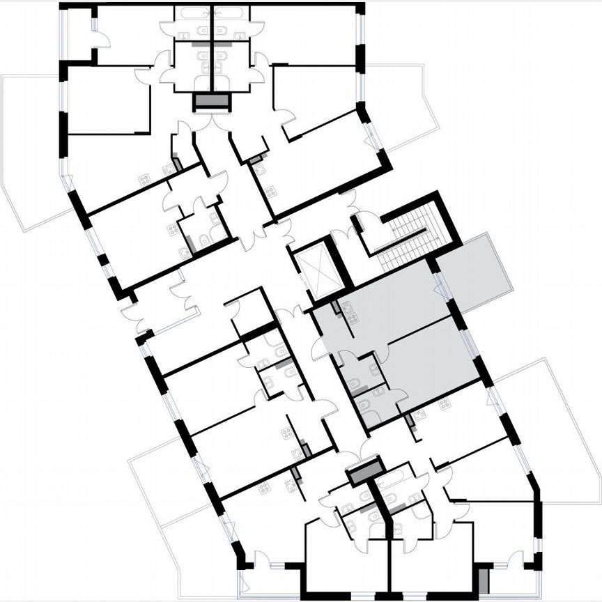 1-к. квартира, 43,2 м², 1/3 эт.