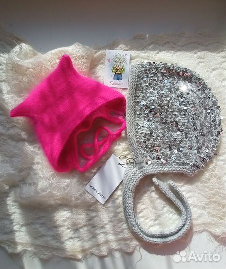 Шапка женская вязаная ручная работа