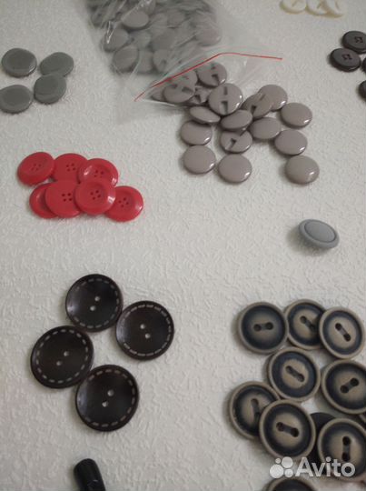 Набор пуговиц для рукоделия 25 мм крупные новые