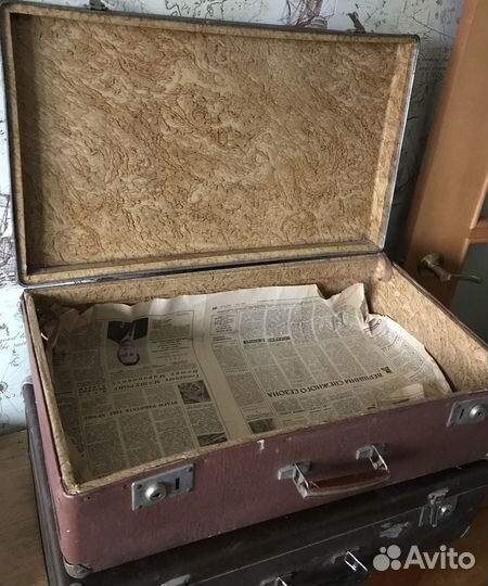 Чемодан фибровый СССР ретро винтаж