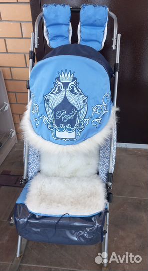 Детские санки коляска на колесах