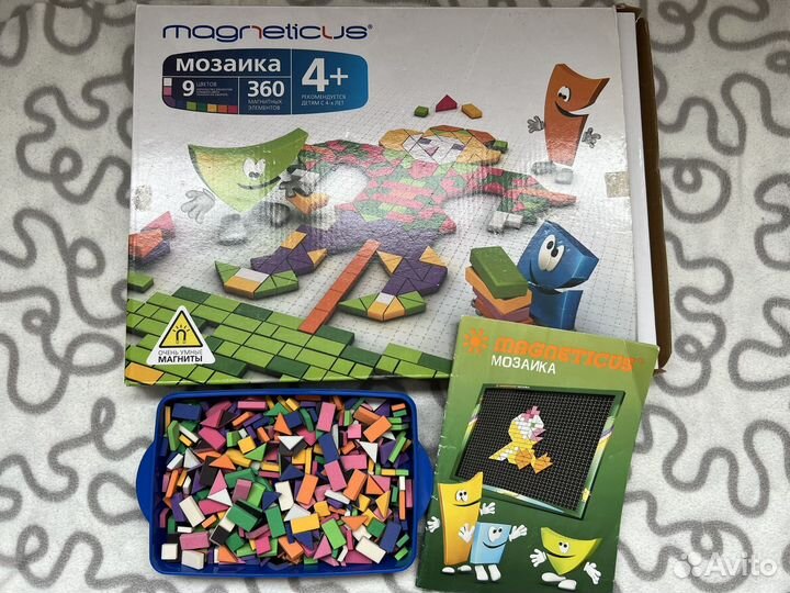 Мозаика детская магнитная Magneticus 360 элементов