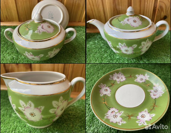 Фарфор СССР Чайник молочник сахарница Лфз Дулево