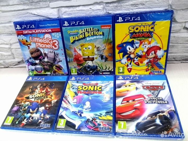 Игры ps4 детские, гонки (обмен на ваши игры)