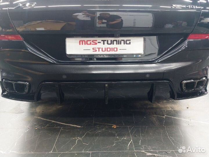 Губа + диффузор с насадками для BMW X6 G06