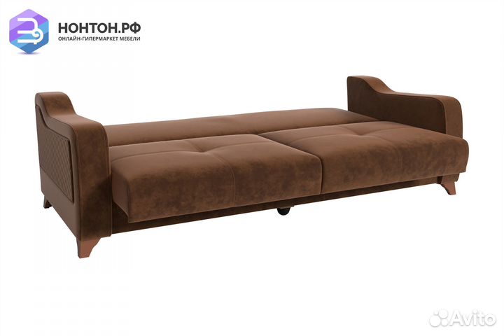 Диван книжка Дуглас 3-х местный коричневый