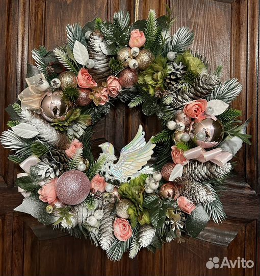 Новогодний венок на дверь