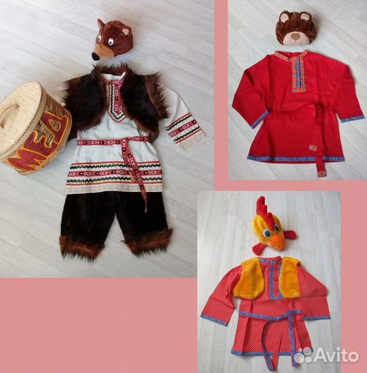 Медведь, петух, поросёнок, мышонок, кот, карандаш