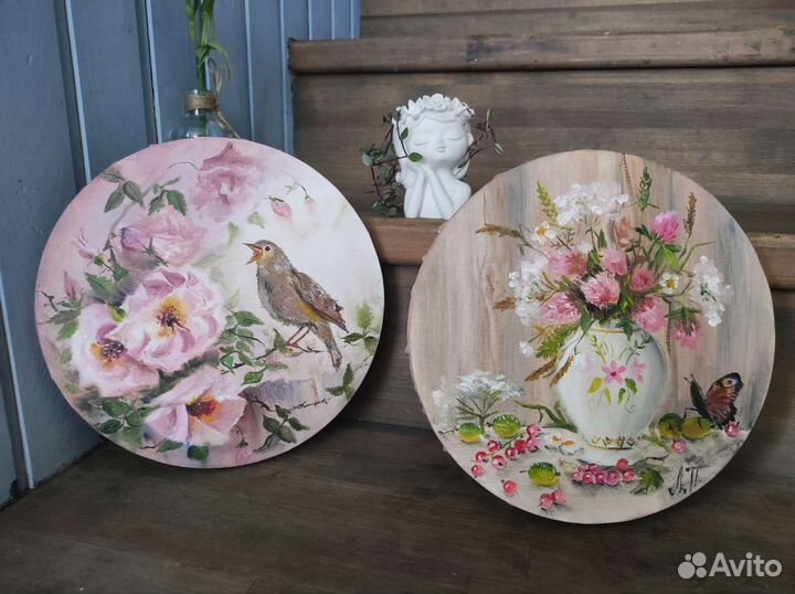 Картины маслом парой в наличии 