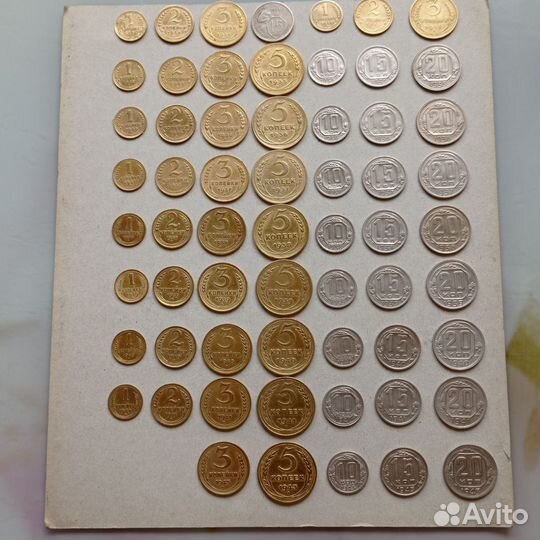 Наборы монет с 1924 по 1957 г