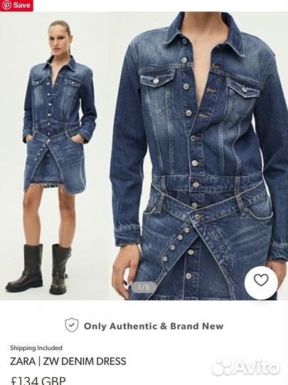 Эффектное платье джинсовое zw