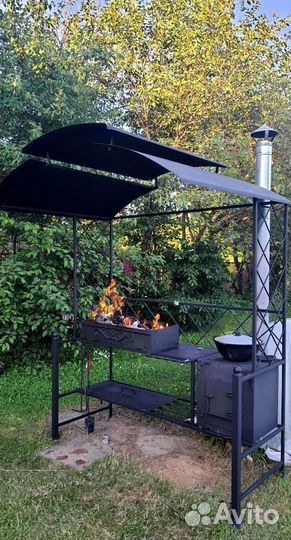 Мангал с печью