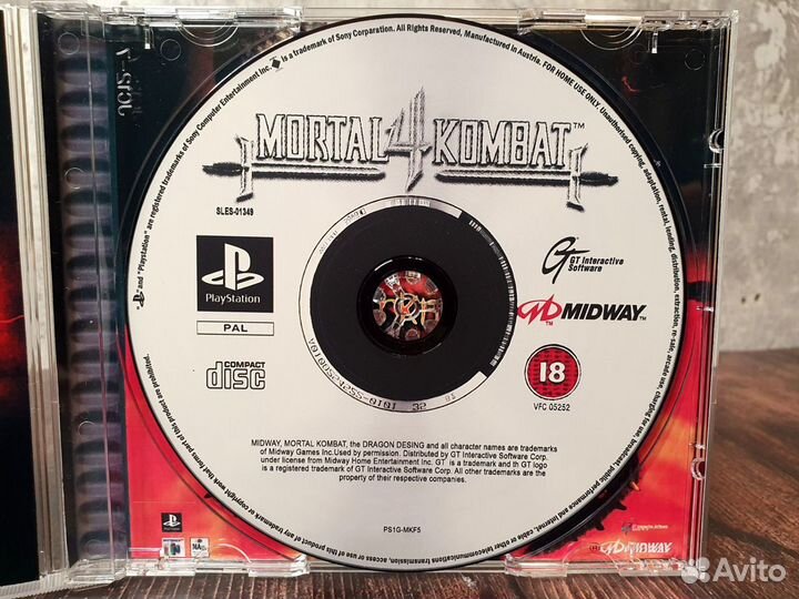 Mortal Kombat 4 игры ps1 Playstation пс1