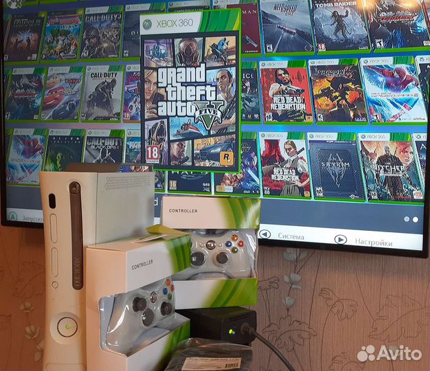 Xbox 360 fat 500 gb прошит +68 игр