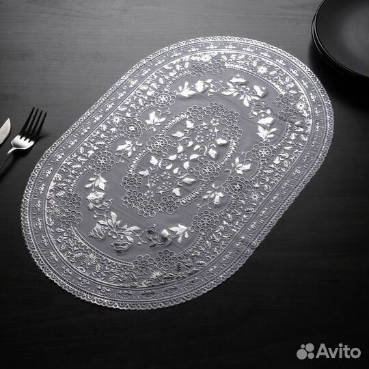 Набор салфеток ажурных 46х30 см, 4 шт, пвх