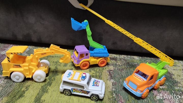 Строительные машинки пожарная+ свет звук