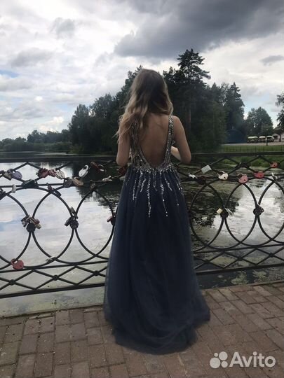 Платье вечернее синее