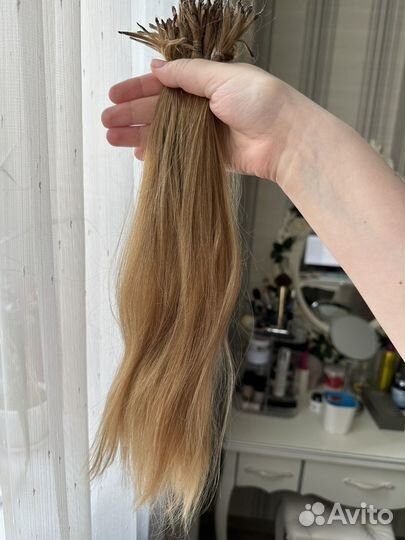 Волосы (блонд) для наращивания 38 см б/у