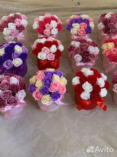 Цветы букеты из мыльных роз