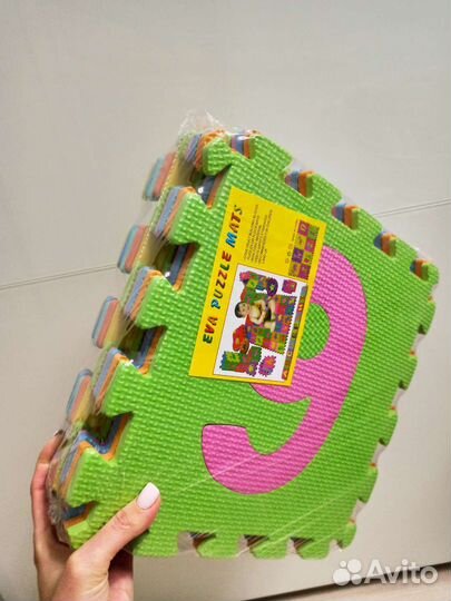 Коврик пазл цифры 0-9 новый