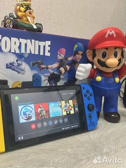 Nintendo Switch V2 Fortnite Edition Прошитый