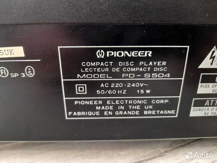 Cd проигрыватель Pioneer PD-S504