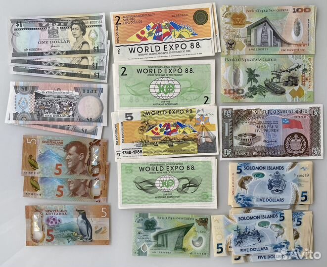 Австралия и Океания банкноты unc