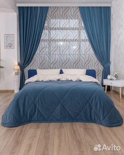 Покрывало богема серо-голубой новое на кровать