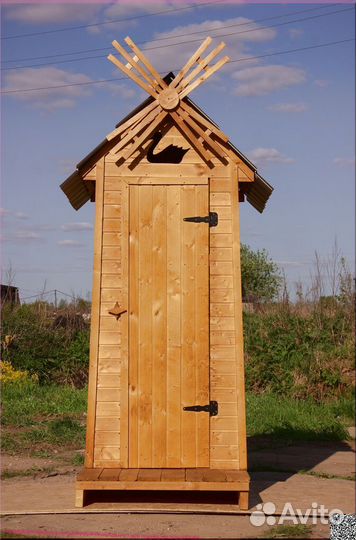 Дачный туалет деревянный ACC341
