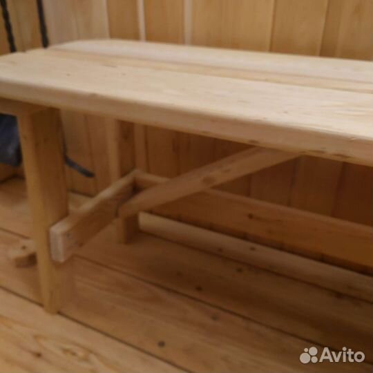 Скамейка для бани и сауны. Материал лиственница