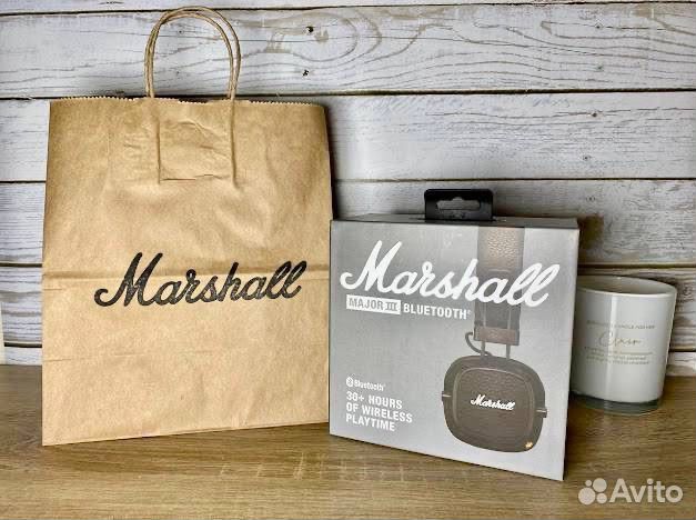 Большие наушники Marshall Major 3 коричневые