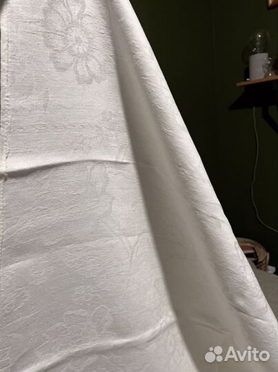 Скатерть лен белая СССР